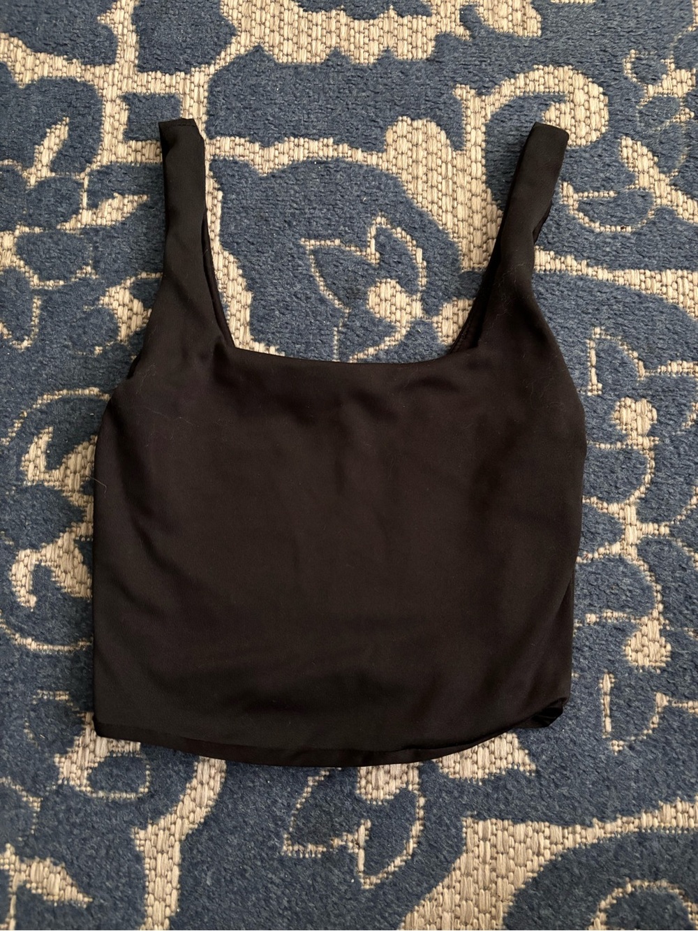 Classic Black Square Crop Tank Top